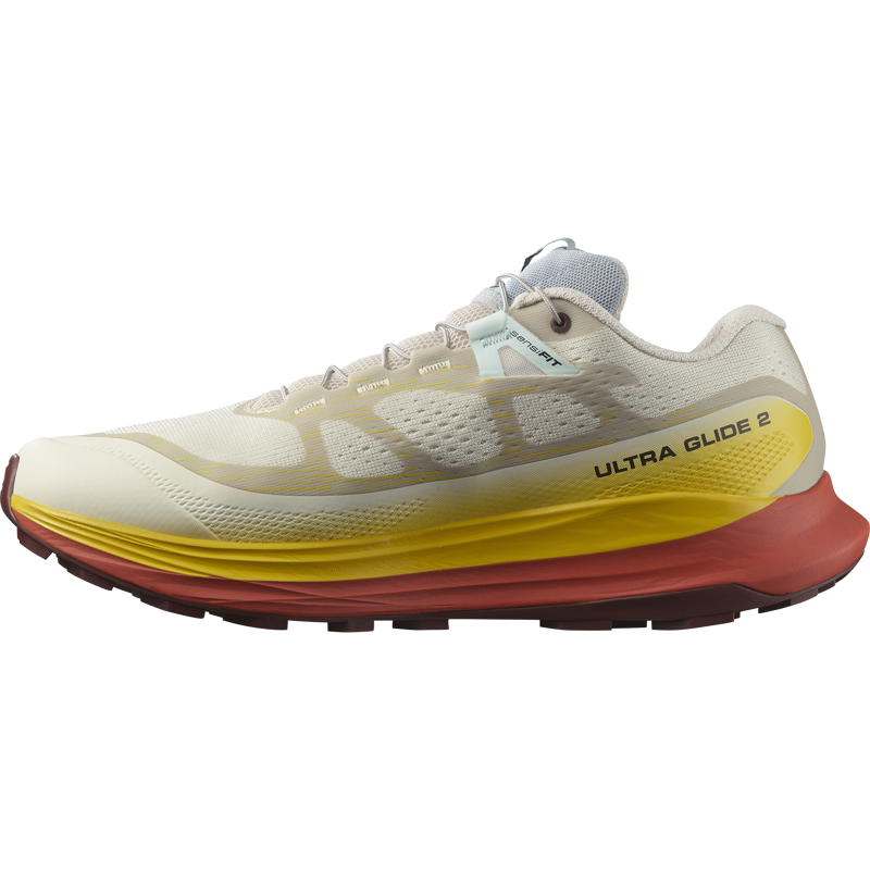 Salomon Ultra Glide 2 Men's Trail Running Shoe in Rainy Day/Freesia/Hot Sauce-3